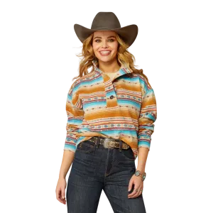 Ariat Women's Hometown Fallon Serape Print Orange Sweatshirt