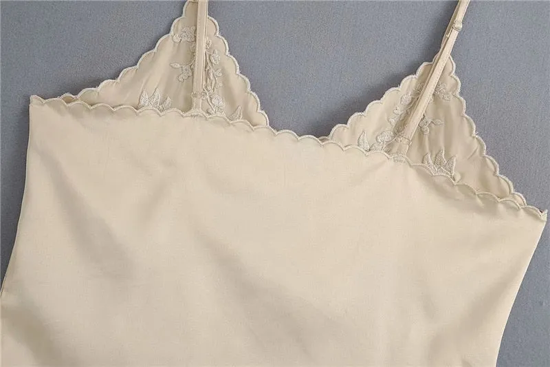 EMBROIDERED CAMISOLE TOP