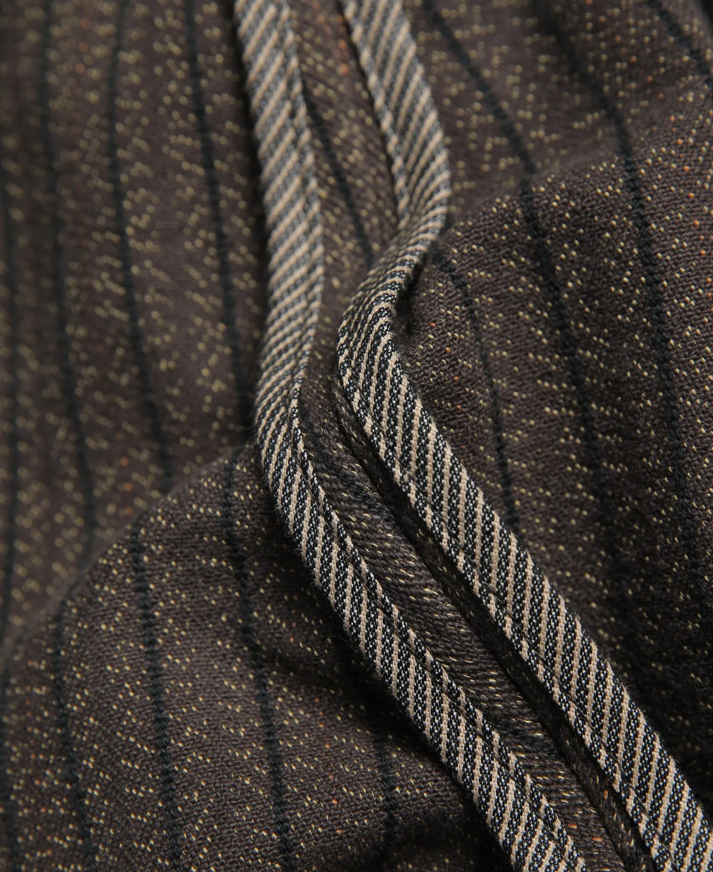 French Salt & Pepper Striped Chambray Work Trousers