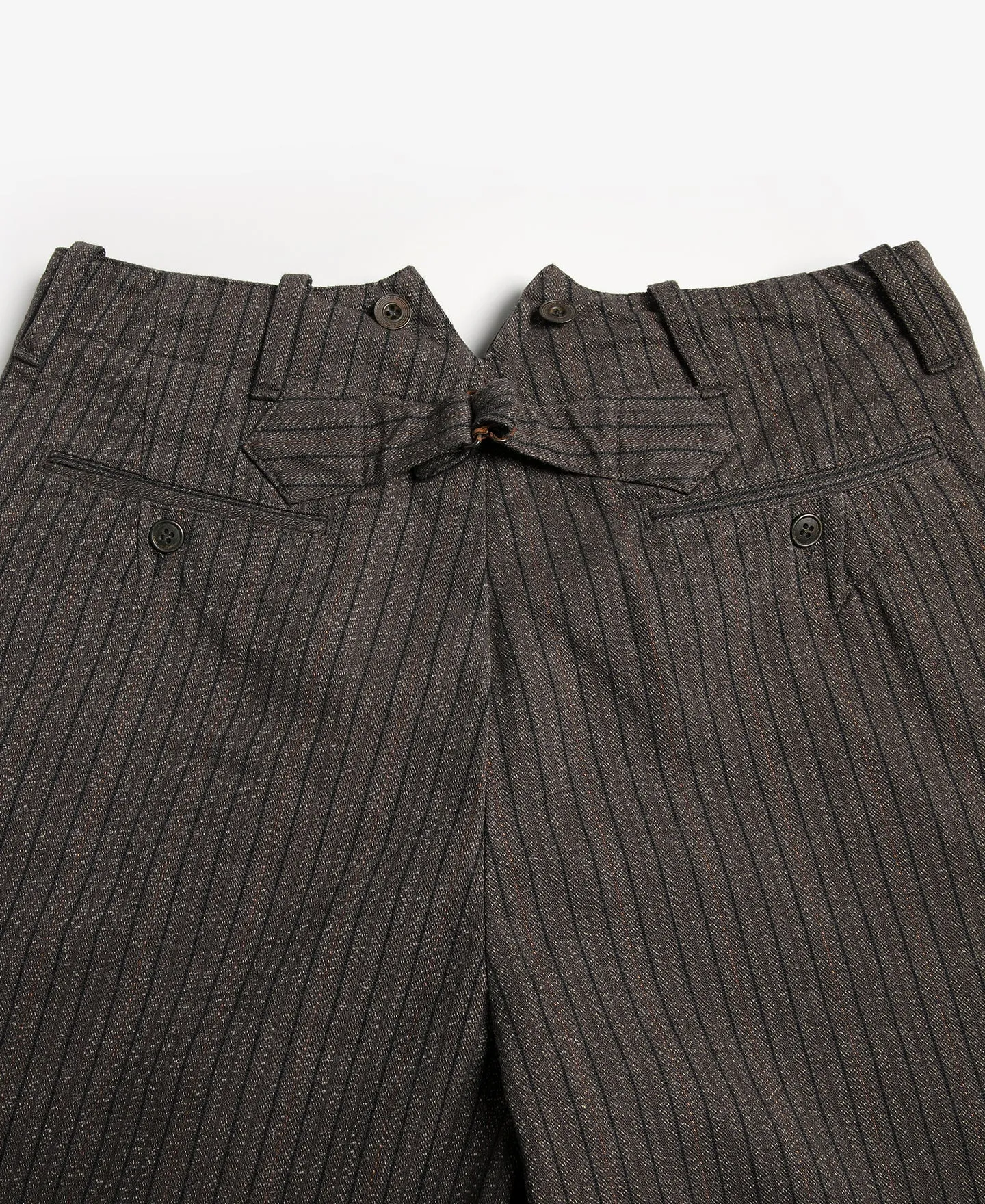 French Salt & Pepper Striped Chambray Work Trousers