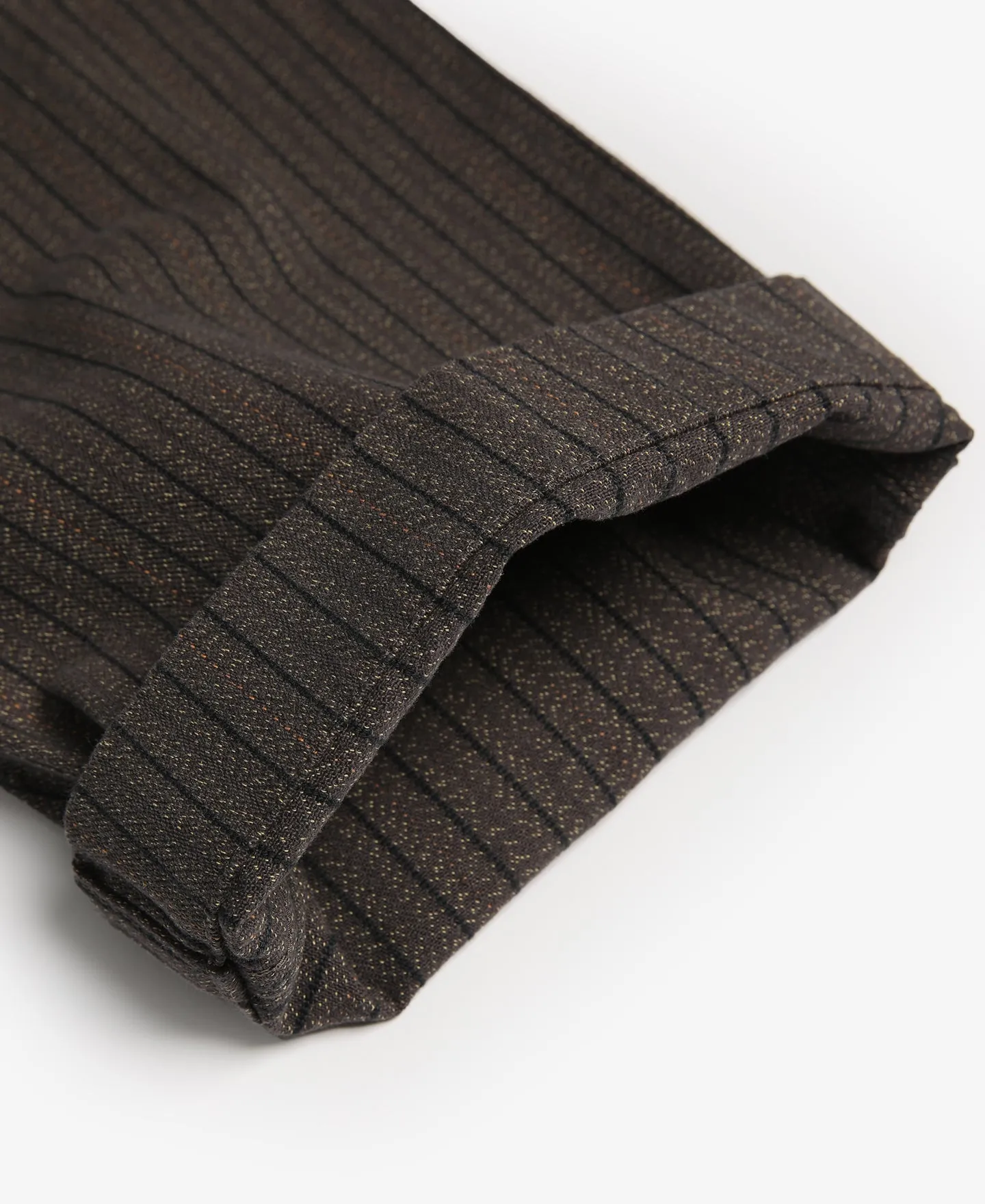 French Salt & Pepper Striped Chambray Work Trousers