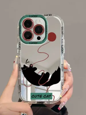 Funny Furry Black Cat Drop Proof Phone Case