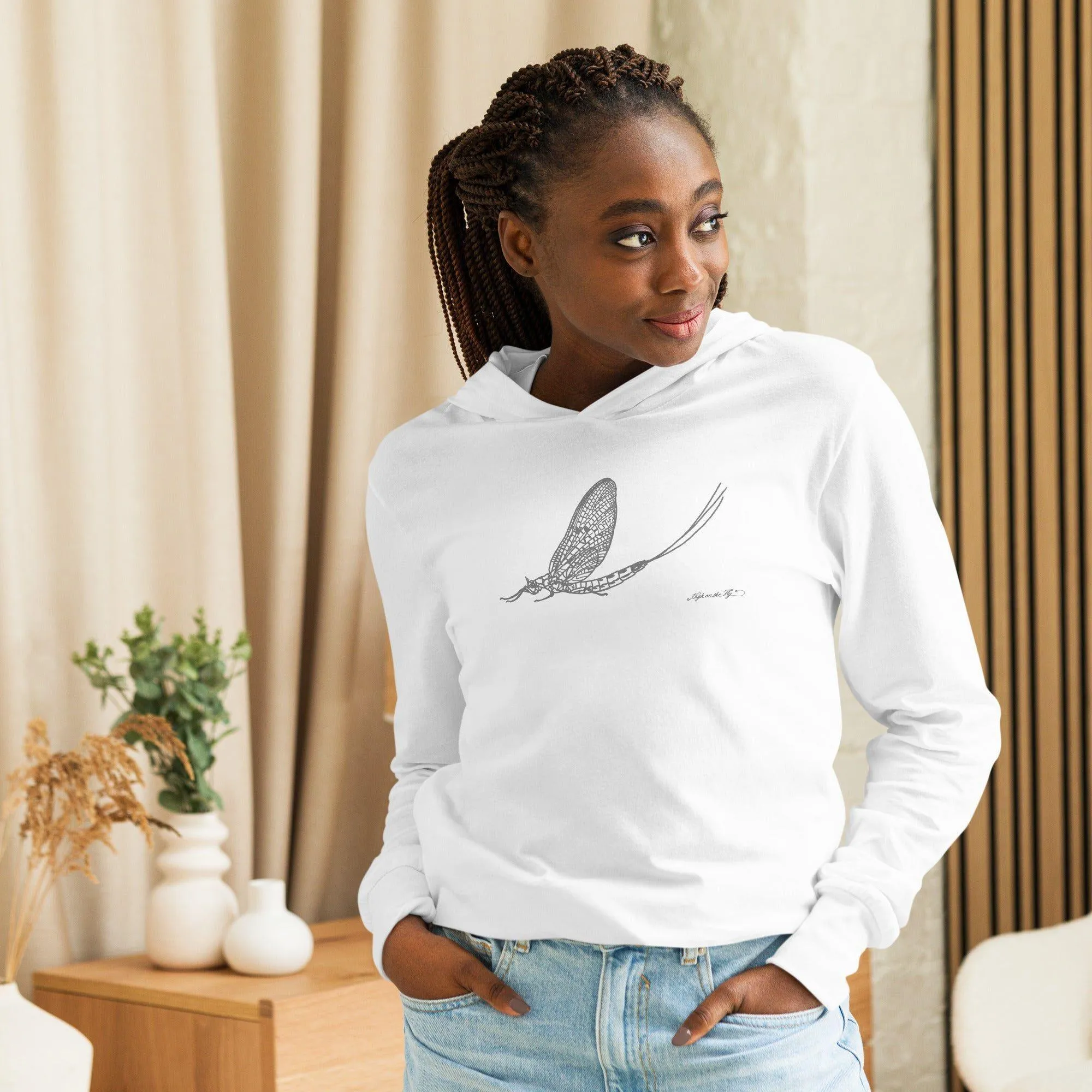 Mayfly Hooded long-sleeve tee