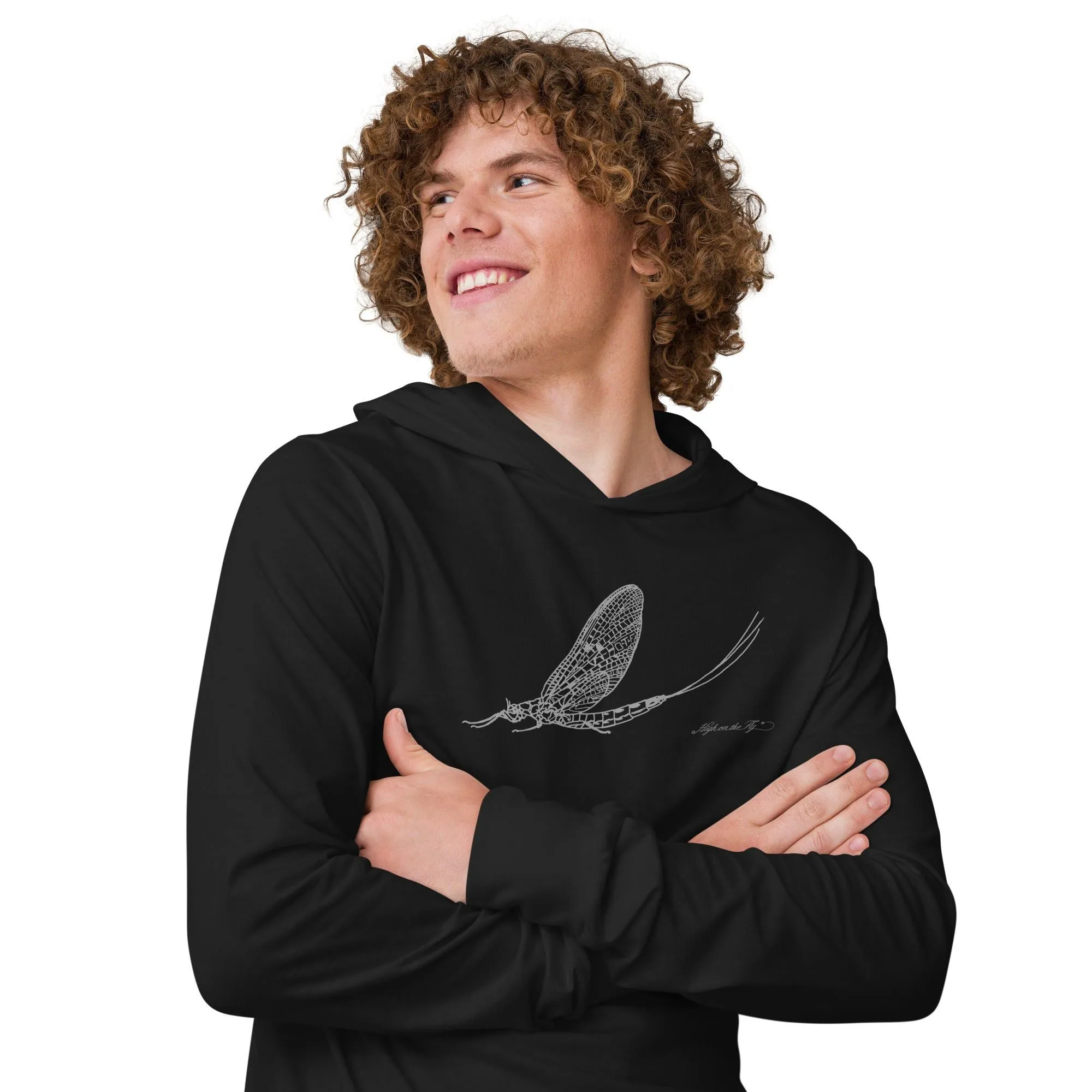 Mayfly Hooded long-sleeve tee