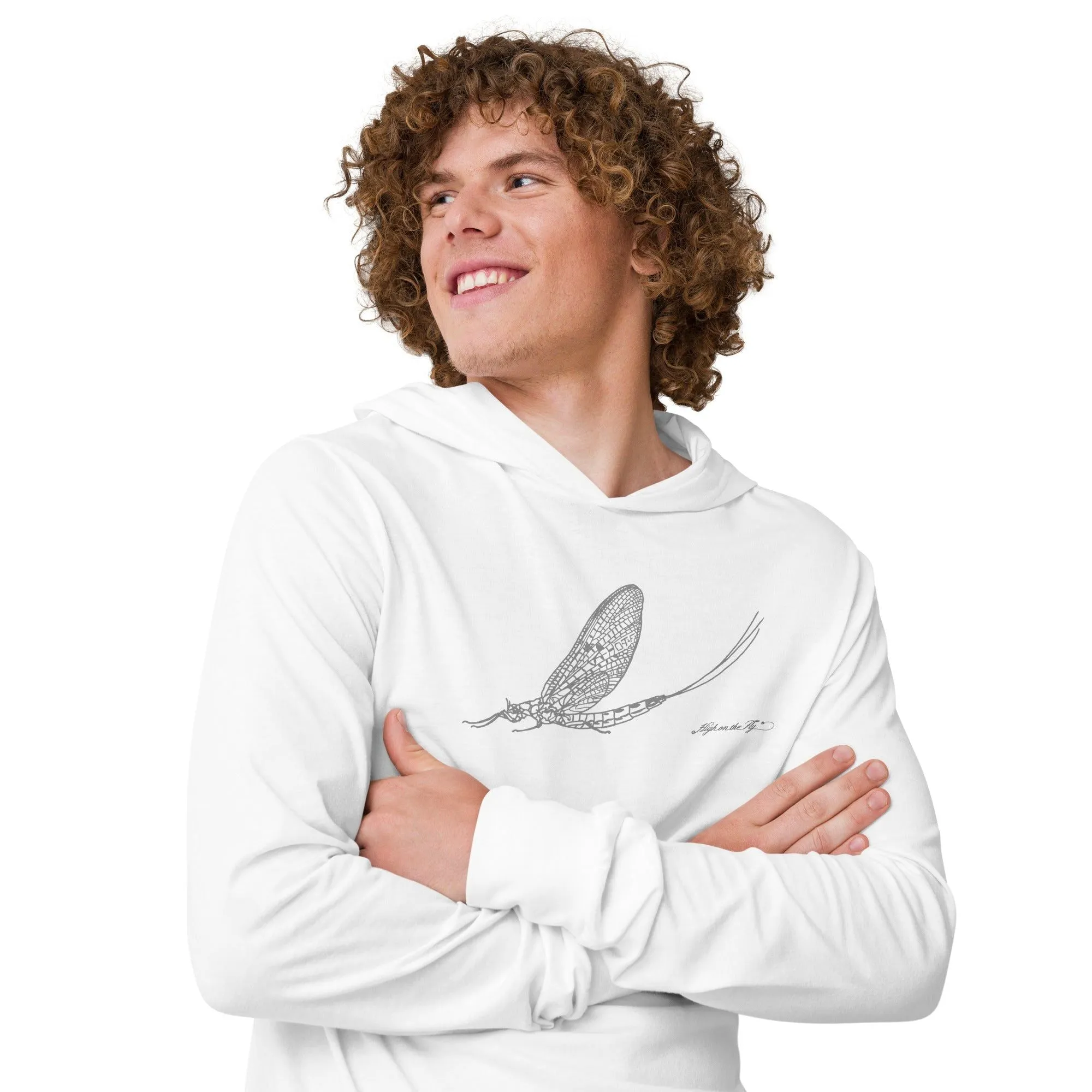 Mayfly Hooded long-sleeve tee