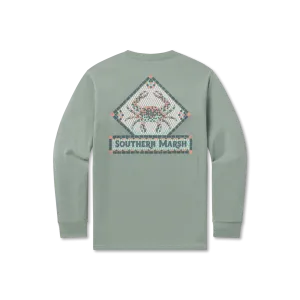 Mosaic Crab Tee - Long Sleeve