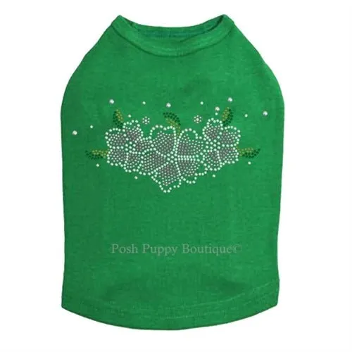 Pink Flowers Rhinestones Tanks- Many Colors