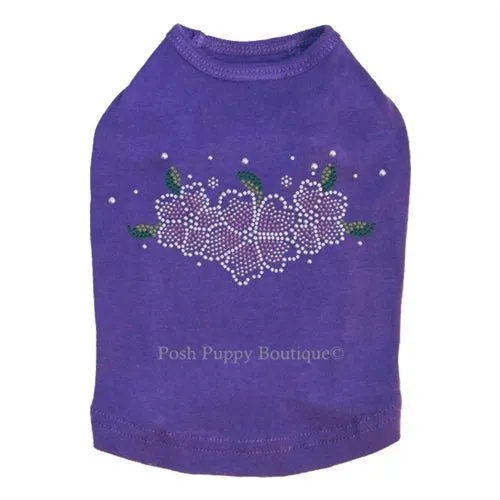 Pink Flowers Rhinestones Tanks- Many Colors