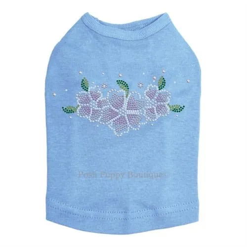 Pink Flowers Rhinestones Tanks- Many Colors