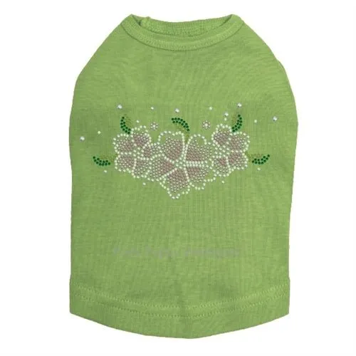 Pink Flowers Rhinestones Tanks- Many Colors