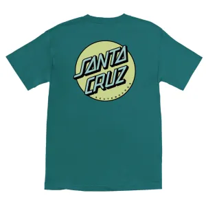 Santa Cruz Other Dot Tee - Teal w/ Lime
