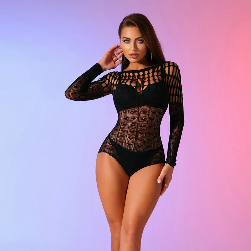 Sexy see-through bodysuit uniform