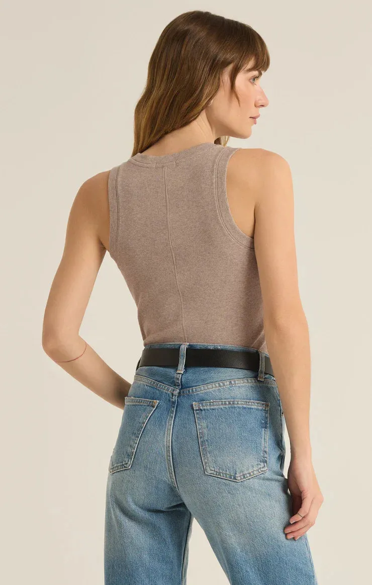 Sirena Rib Tank | Heather Taupe