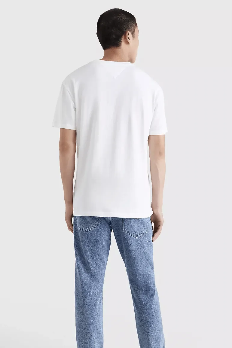 TOMMY JEANS CLASSIC LINEAR LOGO TEE - WHITE