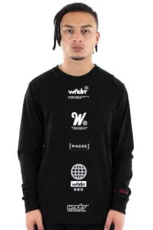 WNDRR STAKEOUT L/S TEE - BLACK