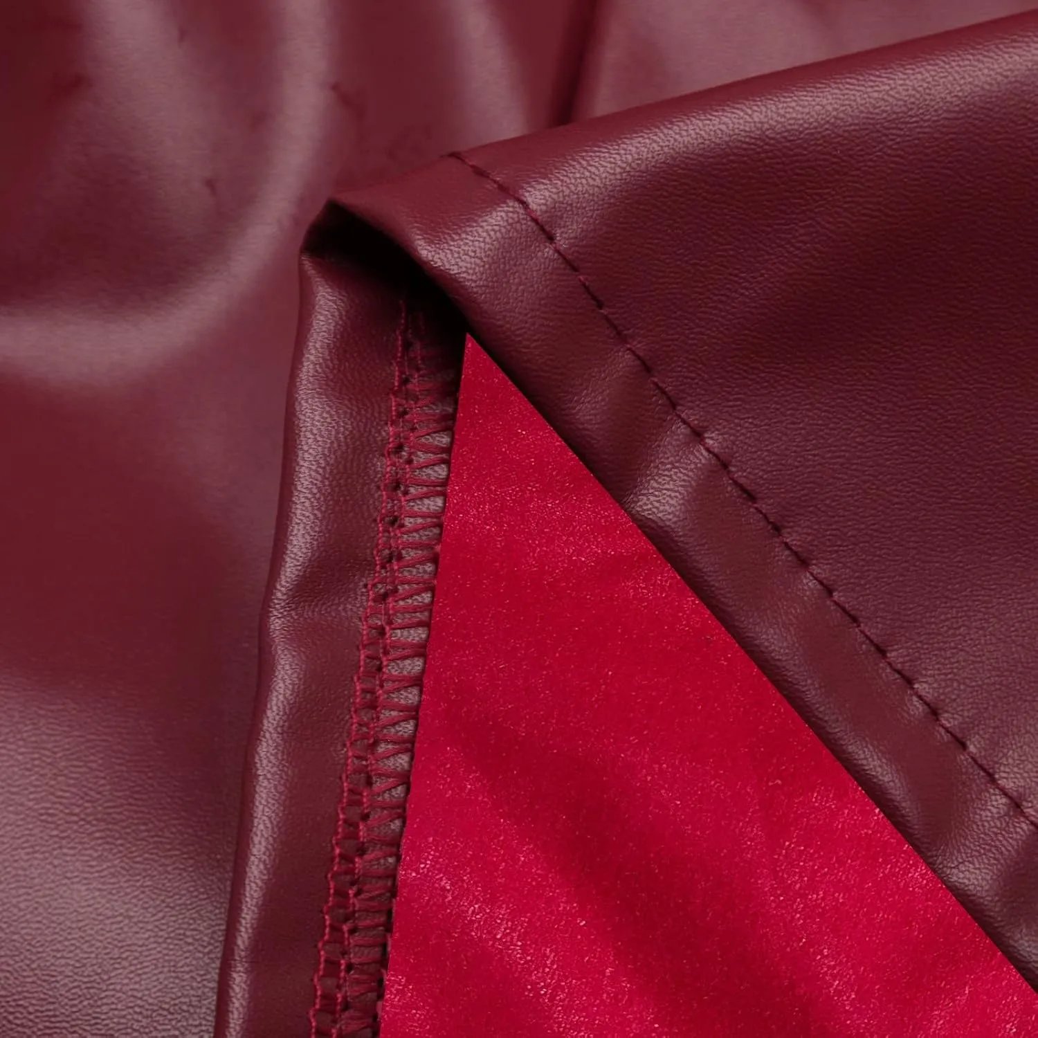 Women's Faux Leather Jacket Soft PU Snap Button Down Shirt Shacket Long Sleeve Motorcycle Fashion Leather Jacket
